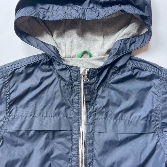 BABY GAP Rain Jacket Full Zip Hoodie Windbreaker Size 5 yrs NAVY Fully Lined EUC - Picture 3 of 10